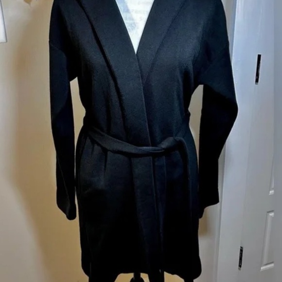Z SUPPLY Soft Spun Black Hooded Cardigan Sweater SIZE M EXCELLENT - Picture 9 of 13
